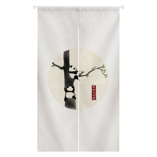 0013-Panda Series 4 Japanese Noren Door Curtain