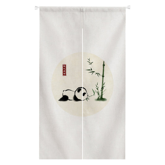 0014-Panda Series 5 Japanese Noren Door Curtain