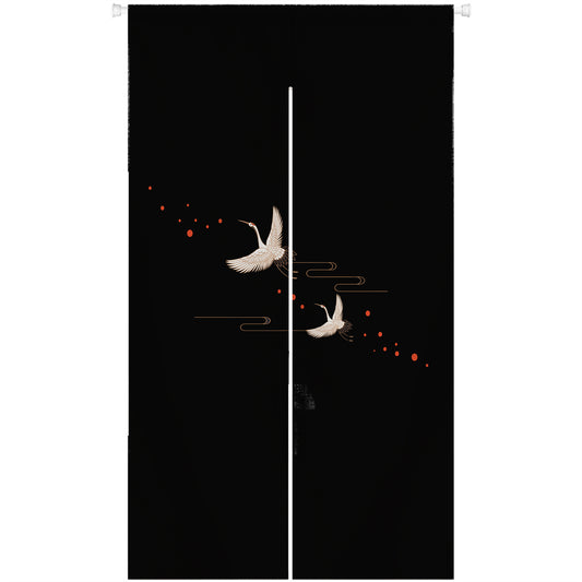 0006-Crane Series 1 Japanese Noren Door Curtain