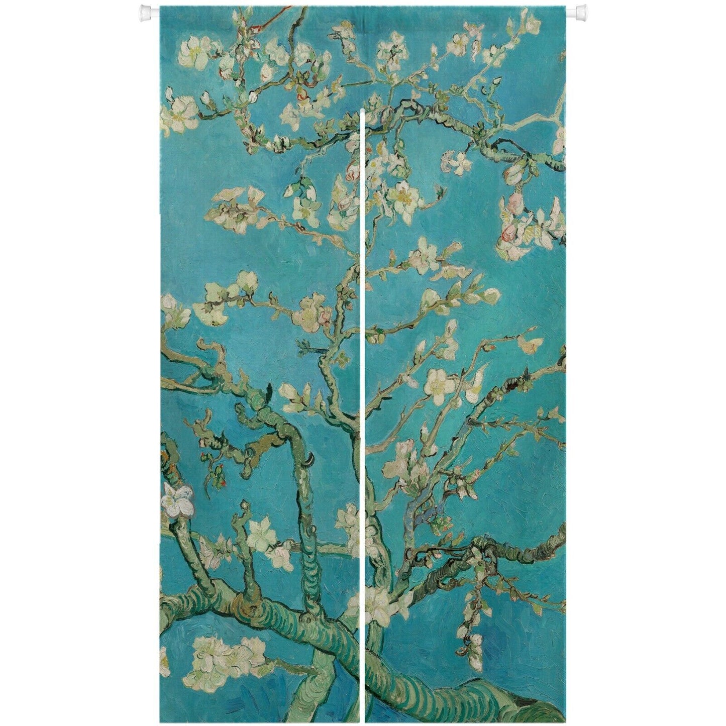 0114-Apricot Blossom Japanese Noren Door Curtain