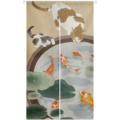 0209-Cat Series 7 Japanese Noren Door Curtain