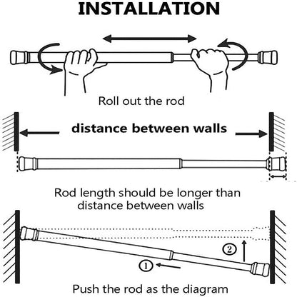 Door Curtain Rod  20.5"~35" / 52-90cm