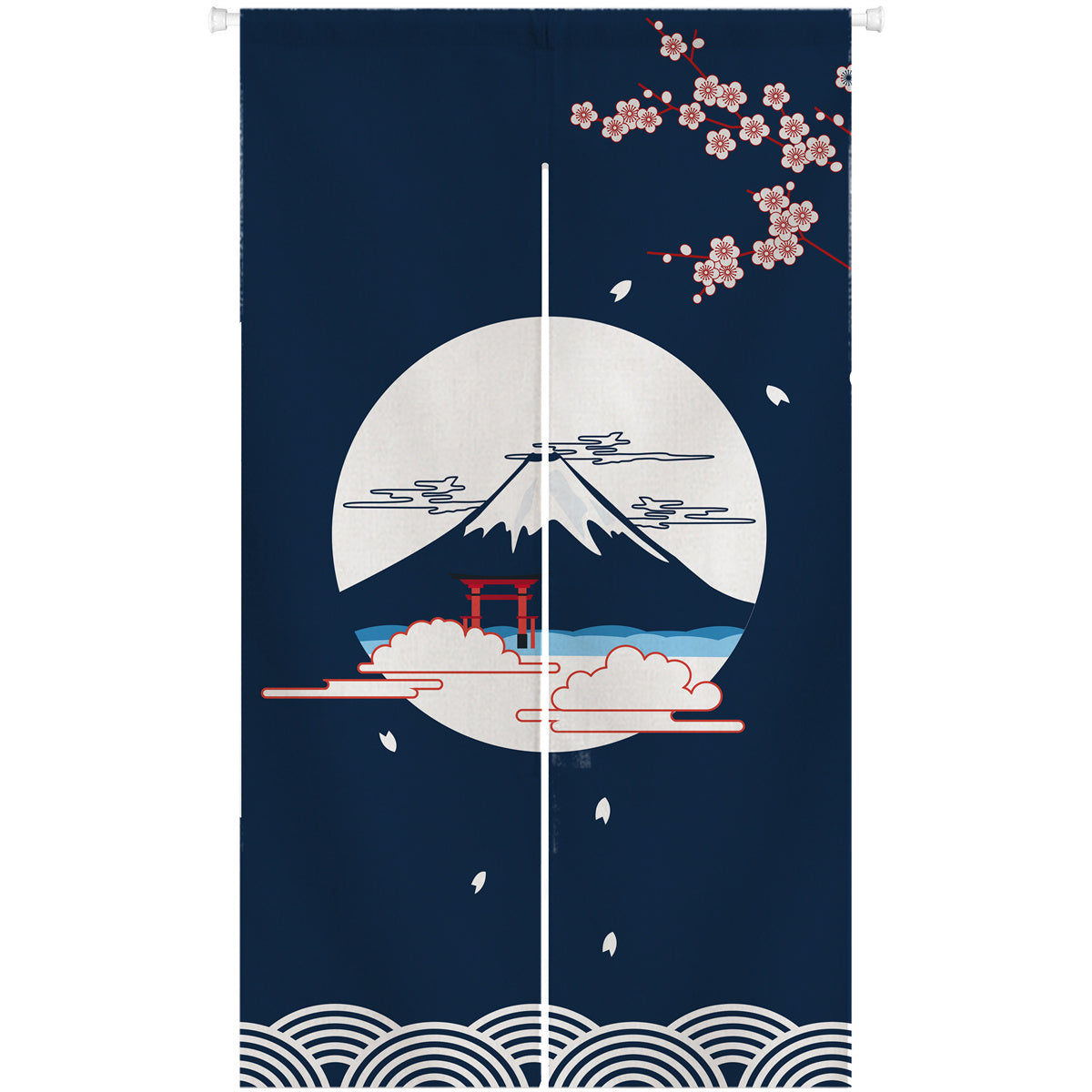 0212-Sakura Series 3 Japanese Noren Door Curtain