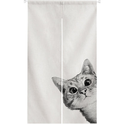 0205-Cat Series 5 Japanese NorenDoor Curtain