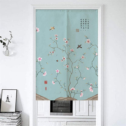 0196-Plum Blossom Series 2 Japanese Noren Door Curtain