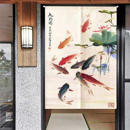 0200-Carp Japanese Noren Door Curtain