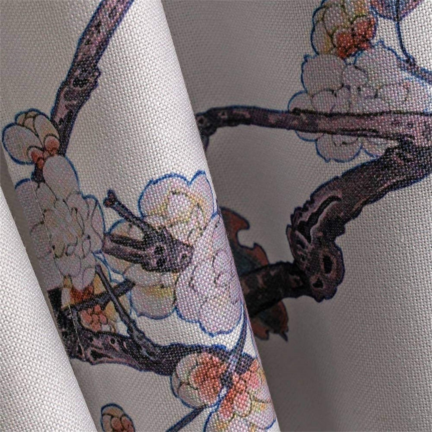 0004-Peach Blossom Japanese Noren Door Curtain