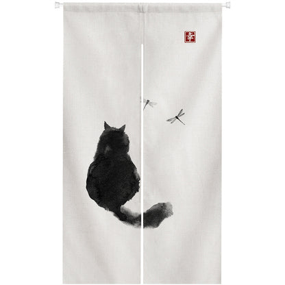 0095-Cat Series 1 Japanese Noren Door Curtain