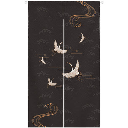 0007-Crane Series 2 Japanese Noren Door Curtain