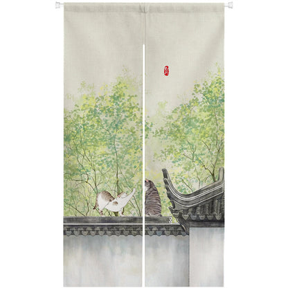 0151-Cat Series 3 Japanese Noren Door Curtain