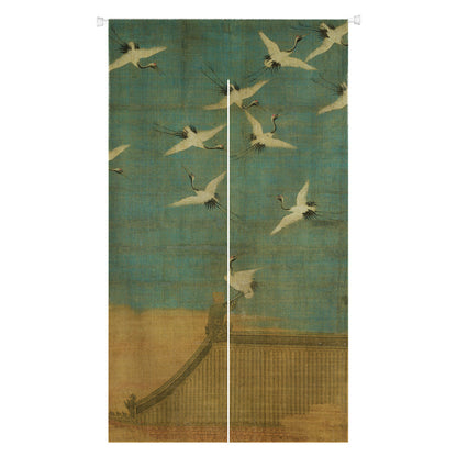 0224-Crane Series 6 Japanese Noren Door Curtain